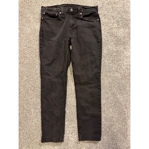 Levis 511 Jeans Mens 34X32 Black Slim Fit Dark Wash Denim